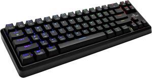 YEYIAN AKIL Mechanical Gaming Wireless 65% TKL Keyboard, Rechargeable 68 RGB LED Backlit 16M Color Keys, OUTEMU Blue Hot-Swap Switches, Cherry MX Equivalent, 18 Modes, 50M Keystrokes Steel, Tenkeyless
