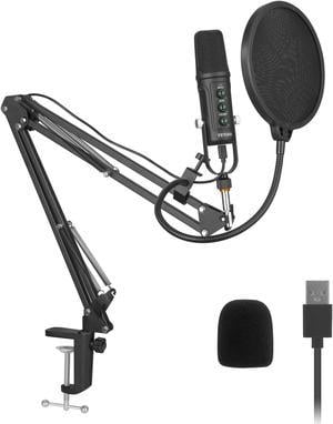 YEYIAN AGILE NL Condenser Cardioid USB Microphone 24Bit/192KHZ Plug & Play PC Computer Metal Mic Boom Arm, Shock Mount, Stand Kit Recording, Gaming, Podcast, Voice Over, Streaming, Home Studio YouTube