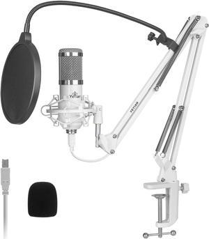 YEYIAN AGILE Condenser Cardioid USB Microphone 24Bit/192KHZ Plug & Play PC Computer Metal Mic Boom Arm, Shock Mount Kit Recording, Gaming, Podcast, Voice Over, Streaming, Home Studio, YouTube