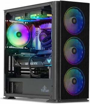 YEYIAN ODACHI Gaming PC Desktop INTEL Core i7 13700KF, RTX 4070, 1TB NVMe SSD, 16GB DDR5 5600, ADATA 750W Gold PSU, 240mm AIO, AC Wi-Fi, Window 11 64bit- YPI-OD37KFB-4701U