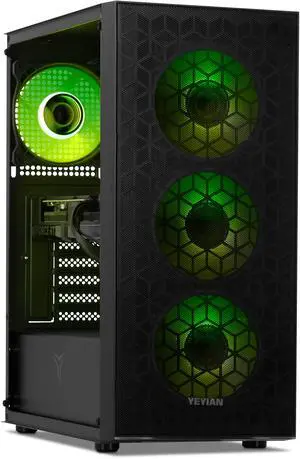 YEYIAN Gaming PC. AMD Ryzen 5 8400F 4.7 GHZ, NVIDIA RTX 5050 8GB GDDR6, 1TB NVMe, 16GB DDR5, 650W 80+ GOLD, Windows 11 Home. Model YPA-YU84F0B-5501U YEYIAN Gaming PC. AMD Ryzen 5 8400F 4.7 GHZ, NVIDIA RTX 5050 8GB GDDR6, 1TB NVMe, 16GB DDR5, 650W 80+ GOLD, Windows 11 Home. Model YPA-YU84F0B-5501U
