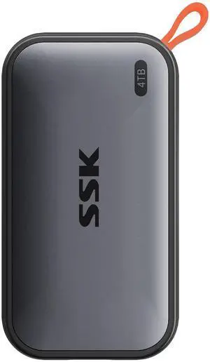 SSK 4TB SSD External Hard Drive  Up to 1050MB/s Portable Solid State Drive USB 3.2 Gen2, USB-A & USB-C, 4K ProRes HDR for iPhone 15/16 Pro, Mac, Windows, Android OTG, Tablets
