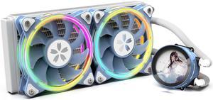 Yeston * zeaginal Sakura 240 integrated CPU supports Intel / AMD platform PWM temperature control fan water cooling radiator ARGB  synchronous fan