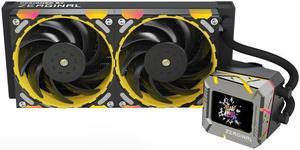 Yeston*Zeaginal ZC-zeus XT240 Black Custom Theme Editing 240mmRadiator  Liquid CPU Cooler LCD Screen water cooling radiator ARGB synchronous FDB  bearing fan Fits Intel LGA1700/1200/115X AMD AM5/AM4/AM3 - Newegg.com