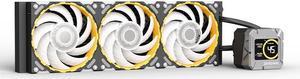 Yeston Zeus GE 360 integrated CPU supports Intel / AMD platform PWM temperature control fan water cooling radiator ARGB synchronous fan Zeus GE Black(Non custom version of software)