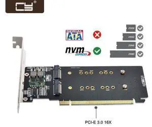 4X NVME M.2 AHCI to PCIE Express 3.0 Gen3 X16 Raid Card VROC Raid0 Hyper Adapter SA-024 4X NVME M.2 AHCI to PCIE Express 3.0 Gen3 X16 Raid Card VROC Raid0 Hyper Adapter SA-024