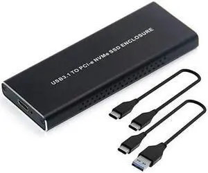NVMe Enclosure PCIe M2 2280 SSD BoxTypeC USB 31 NVME Solid State Hard Disk CaseHDD Enclosure 10 Gbps Gen 2 USB 31 to M2 Adapter with Case and USB C Cable M2 PCIe SSD to Type C Enclosure