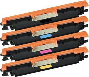 1 Set of 4 Inkfirst Compatible Toner Cartridges Replacement for HP CF350A CF351A CF352A CF353A 130A Color LaserJet Pro M177fw