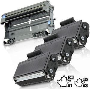 4PK-Inkfirst® High Yield Compatible Toner Cartridge Drum Unit TN-650 DR-620 Replacement for Brother TN650 DR620 (3TN+1DR)