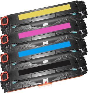 Inkfirst Compatible Compatible Toner Cartridges for HP CB540A CB541A CB542A CB543A 125A Color LaserJet CP1215 CP1515N 4Pk