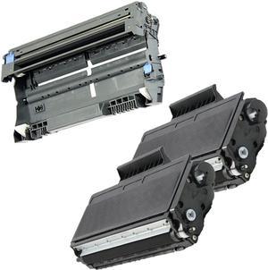 3PK-Inkfirst® High Yield Compatible Toner Cartridge Drum Unit TN-580 DR-520 Replacement for Brother TN580 DR520 2TN + 1DR