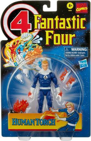 HASBRO MARVEL LEGENDS FANTASTIC FOUR RETRO HUMAN TORCH 6 ACTION FIGURE