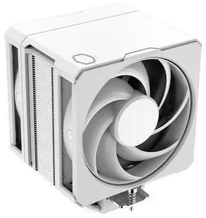 Cooler Master Hyper 612 APEX White CPU Air Cooler, Dual Mobius 120 PWM Fan, Superconductive Composite 6 Copper Heat Pipes, 159mm Tall, Sleek Top Cover, AMD Ryzen AM5|AM4, Intel LGA 1851|1700 Brackets
