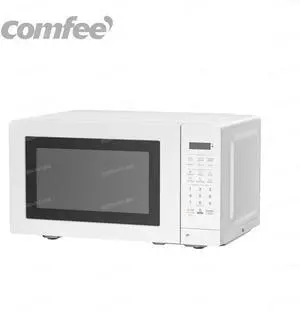 Comfee' Compact 700W Countertop Microwave Oven, 0.7 Cu Ft, Mute Function, Eco Mode, and Easy One-Touch Buttons, Ideal for Daily Cooking Needs, White