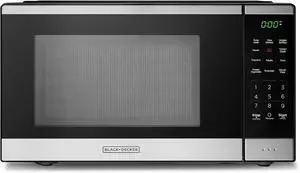 BLACK+DECKER 0.9 Cu Ft Microwave Oven Countertop , 6 Auto Menus, 10 Power Levels, Digital Panel, 900W