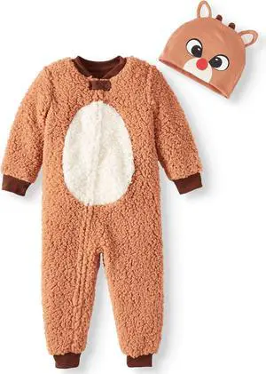 Rudolph Red Nosed Reindeer Matching Family Union Suit Pajama (4T)
