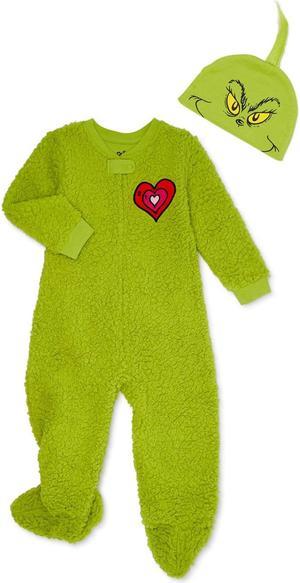 The Grinch Matching Family Christmas Footed Pajamas  Infant  Toddler 2t