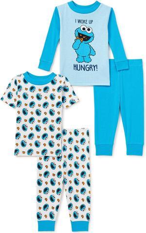 Toddler Character Pajama Set, 4-Piece, Cookie Monster, 12M