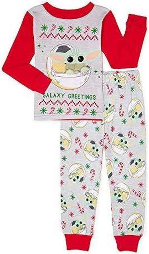Star Wars Baby Yoda The Child Toddler Christmas Pajama Set Red 5T