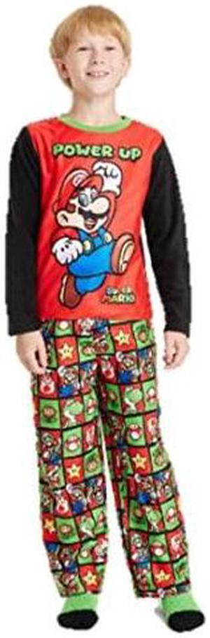 Super Mario Power Up Boy's 3-Piece Pajama Set with Socks, Size S 6/7 Multicolor