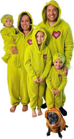 Dr Seuss the Grinch Matching Family Christmas Pajamas Union Suit  Women 2X