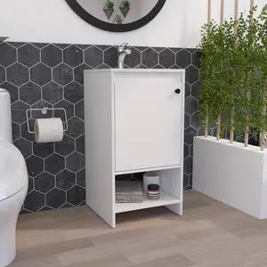 Chariot Free Standing Vanity Cabinet, One Open shelf