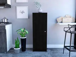 Miami Single Door Pantry, Four Shelves