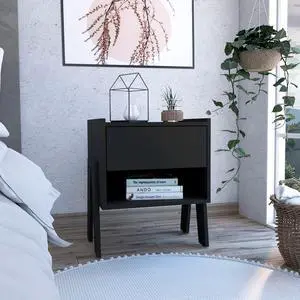 Hyacinth Nightstand, One Drawer, Open Shelf