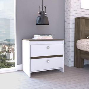 Moscow Nightstand, Two  Drawers, Superior Top