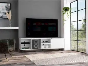 Native TV Stand for TV´s up 70", Four Open Shelves, Five Legs