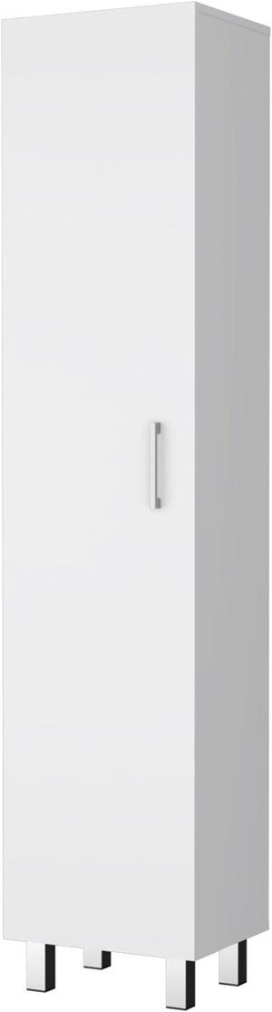 Clarno Tall Storage Cabinet, Single Door with Broom Hangers