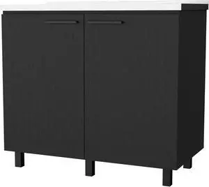 Oklahoma 2 Utility Sink & Cabinet, Interior Shelf, Aluminum Countertop