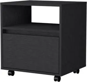 Duncan Nightstand, Top Open Shelf, 1 Drawer
