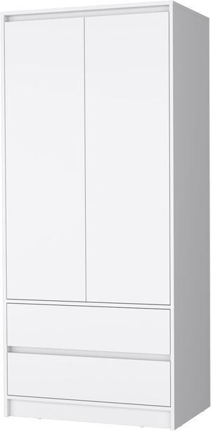 Avra 2 Drawers Armoire, 2-Door, Hanging Rod