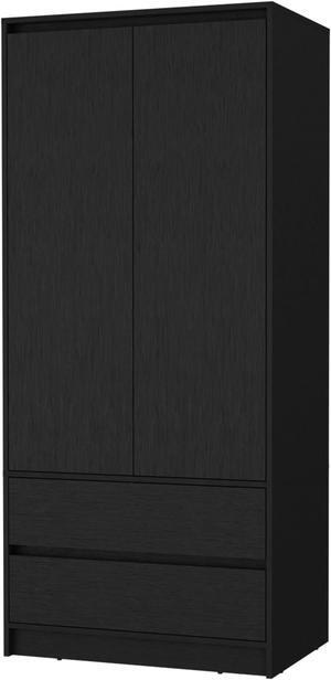Avra 2 Drawers Armoire, 2-Door, Hanging Rod