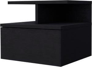 Augusta Floating Nightstand, 2-Tier Shelf, 1-Drawer