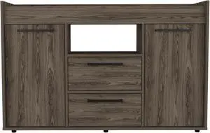 Ilumina Sideboard, Double Door Cabinet, Two Drawers, One Open Shelf