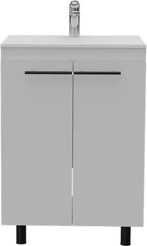 Selma 60" Freestanding Vanity Cabinet With Division