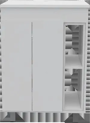 Palmer 24" Free Standing Vanity Cabinet, One Cabinet With Division, Two Small Shelves