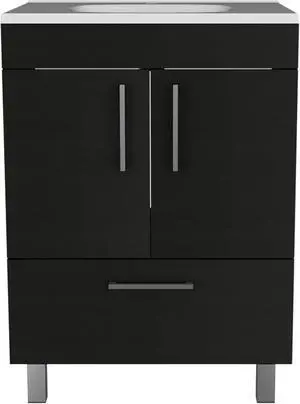 Othello Single Bathroom Vanity, Double Door Cabinet,  One Drawer
