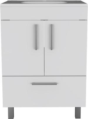 Othello Single Bathroom Vanity, Double Door Cabinet,One Drawer