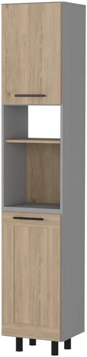 Everly Kitchen Pantry, Six Shelves, Double Door