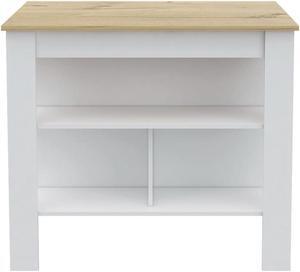 Brooklyn  Kitchen Island, Three Concealed Shelves