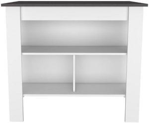 Brooklyn  Kitchen Island, Three Concealed Shelves