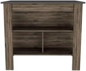 Brooklyn  Kitchen Island, Three Concealed Shelves