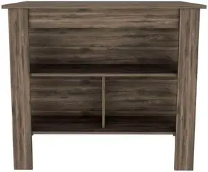 Brooklyn  Kitchen Island, Three Concealed Shelves