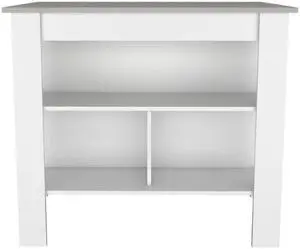 Brooklyn  Kitchen Island, Three Concealed Shelves