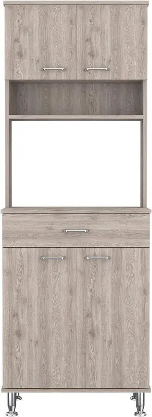 Bay Area Pantry, Two Door Cabinets, One Drawer, Four Adjustable Metal Legs