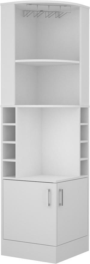 Seattle Bar Cabinet, Eight Bottle Cubbies, Two Large Open Shelves