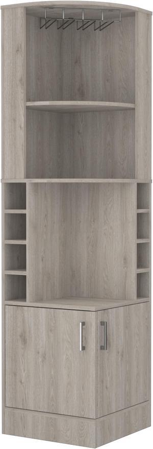 Seattle Bar Cabinet, Eight Bottle Cubbies, Two Large Open Shelves
